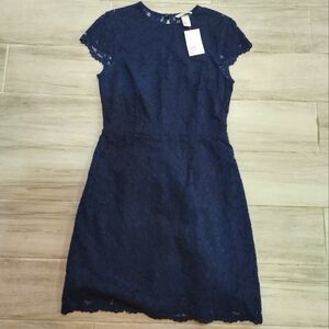 H&M Navy Blue Lace Dress